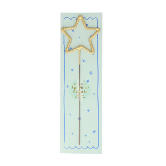 Gold Sparkler Star Candle by Meri Meri