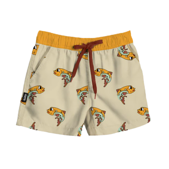 Gone Fishing Boardshort - Beach Sand by Headster Kids - FINAL SALE