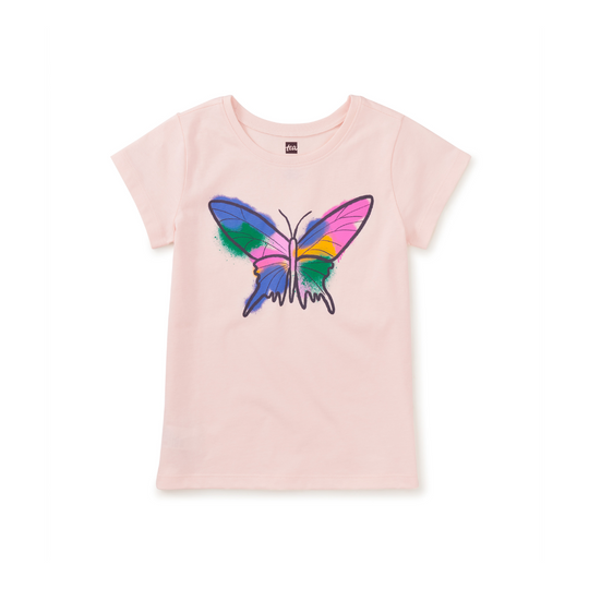 Grafitti Butterfly Graphic Tee - Creole Pink by Tea Collection - FINAL SALE