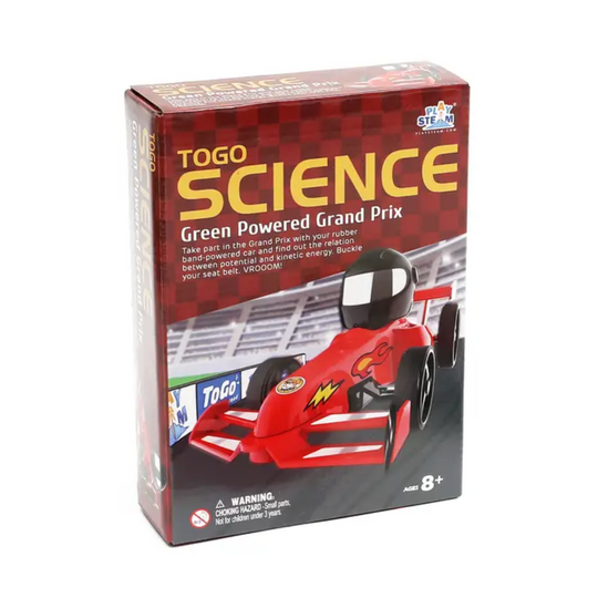 Green Powered Grand Prix - Rubber Band Race Car by PlaySTEM