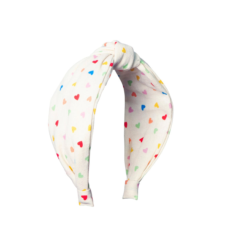 Rainbow Hearts Knotted Headband by Rockahula Kids