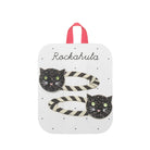 Set of cat-themed hair accessories on a Rockahula branded card with a pink handle.
