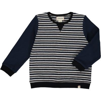 Obion Sweatshirt - Navy/Grey/White Stripe by Me & Henry