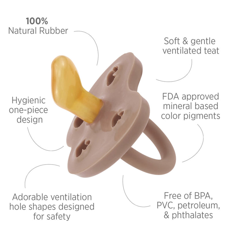 Orthodontic Natural Rubber Pacifier - Dusty Mint by Hevea