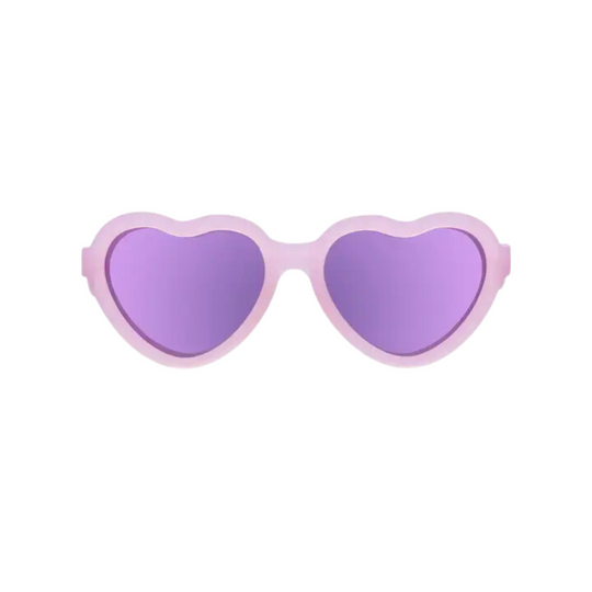 Hearts Polarized Sunglasses - Frosted Pink/Purple Lenses by Babiators