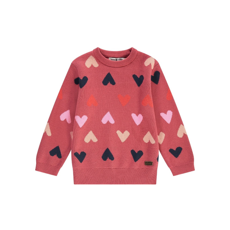 Hearts Pullover - Ruby by Babyface