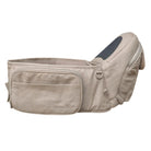 Beige baby carrier with a pocket on a white background