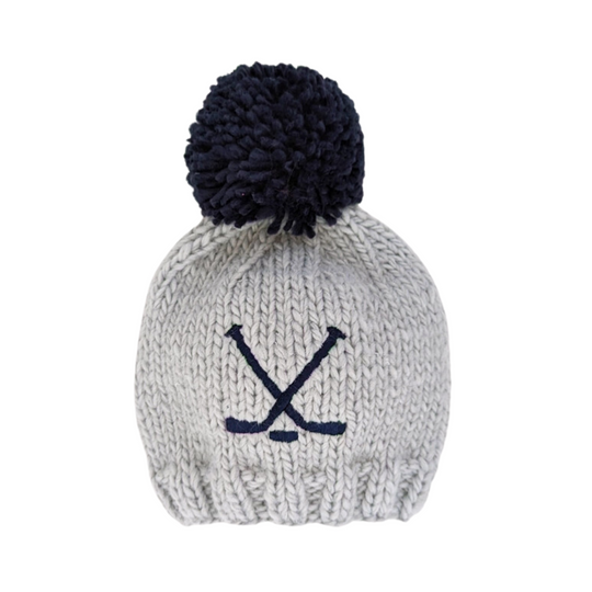 Hockey Beanie Hat - Ice Grey by Huggalugs