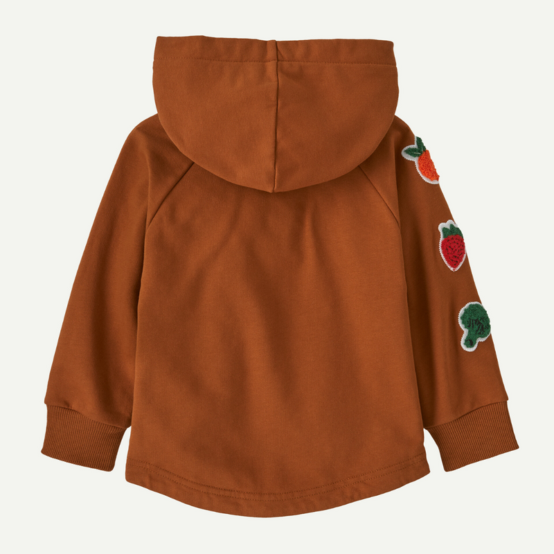 Baby Full-Zip Hoody Sweatshirt - Farm Snacks: Robin Brown by Patagonia