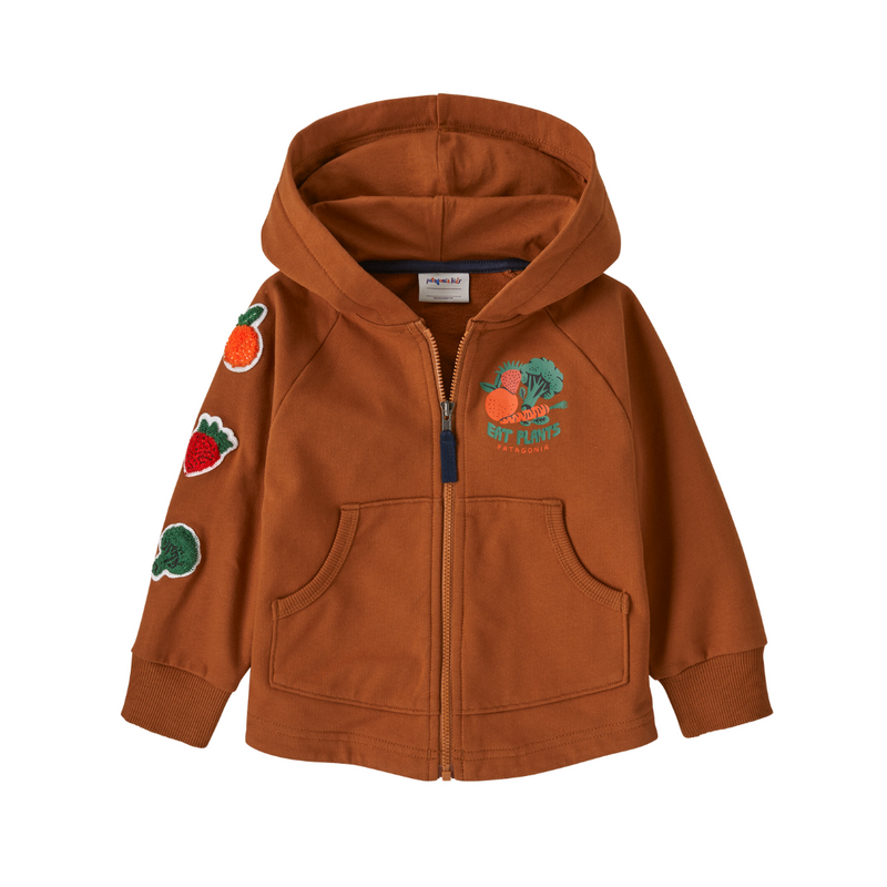 Baby Full-Zip Hoody Sweatshirt - Farm Snacks: Robin Brown by Patagonia
