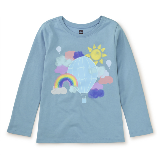 Hot Air Balloon Graphic Tee - Cloud by Tea Collection - FINAL SALE