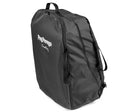 Black travel bag with 'Peg Perego' logo on a white background