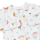 Baby outfit with farm animal pattern and 'Angel Dear' branding