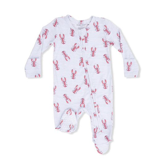 Bamboo 2 Way Zipper Footie - Lobsters by Angel Dear - FINAL SALE