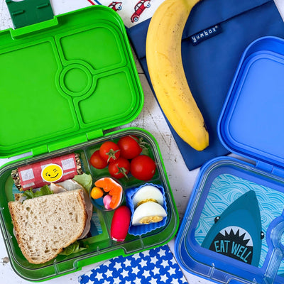Leakproof Sandwich Friendly Bento Box - 4 Compartment - Jurassic Green - Dino by YumBox