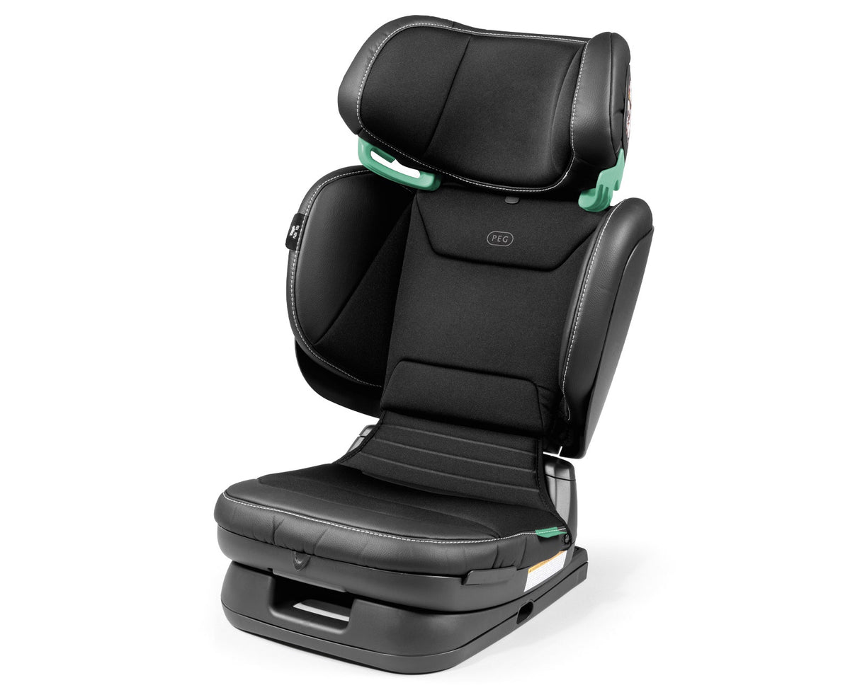 A black Graco convertible car seat with mint green accents on the headrest and side harness clips, shown on a solid white background.
