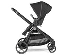 Black stroller on a white background