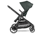 Black stroller on a white background