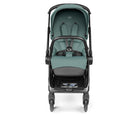 Gray stroller on a white background