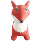Red fox-shaped toy on a white background