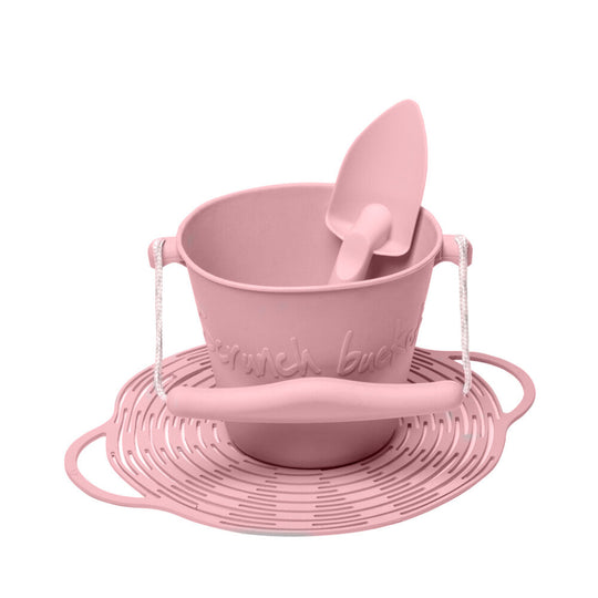 Scrunch Beach Set (Bucket, Spade and Beach Bag) - Dusty Rose by DAM