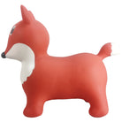 Red and white animal-shaped object on a white background