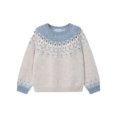 Jacquard Fairisle Sweater - Alpaca Heather by Mayoral