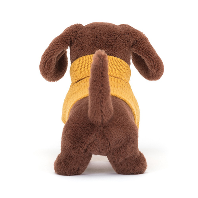 Sweater Sausage Dog Yellow - 9 Inch by Jellycat