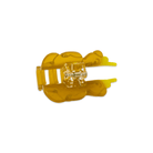 Yellow plastic tool with a clear component on a white background