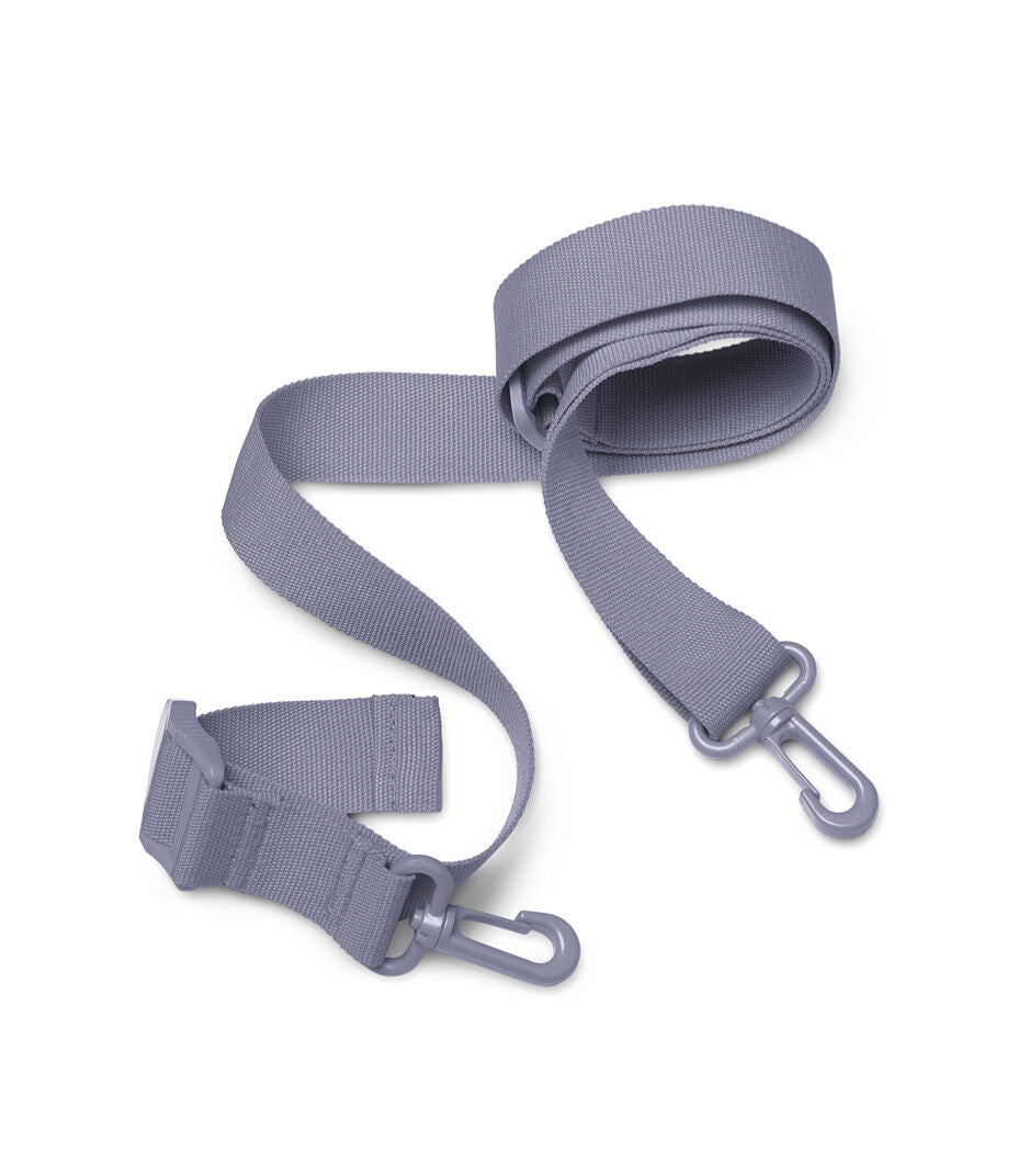 Gray strap with two hooks on a white background