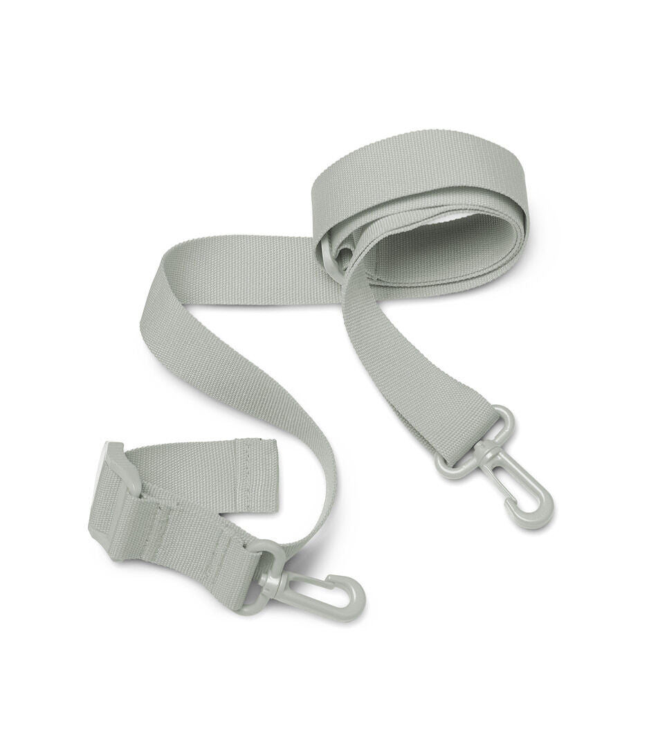 Gray strap with buckles on a white background