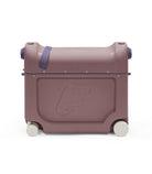 Brown suitcase with a logo on a white background