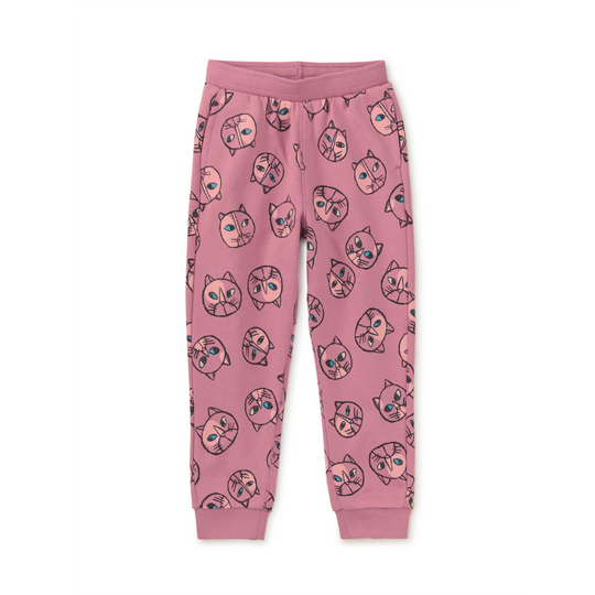Going Places Joggers - Highlands Lake Cat in Rose by Tea Collection - FINAL SALE