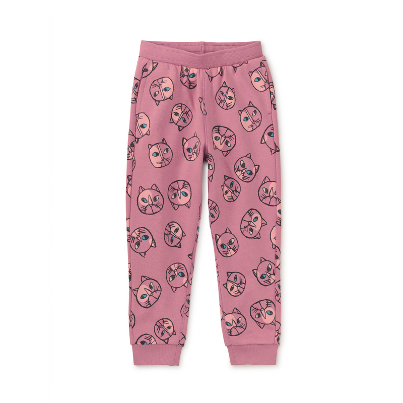 Going Places Joggers - Highlands Lake Cat in Rose by Tea Collection