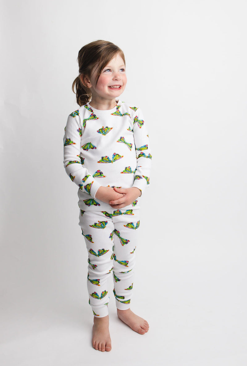Organic Kids Long Sleeve Pajama Set - The Very Hungry Caterpillar/Butterfly by Loved Baby