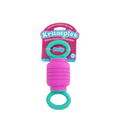 Pink and green toy with 'Krumple' packaging on a white background