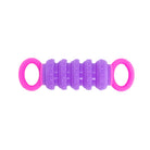 Purple and pink textured roller on a white background