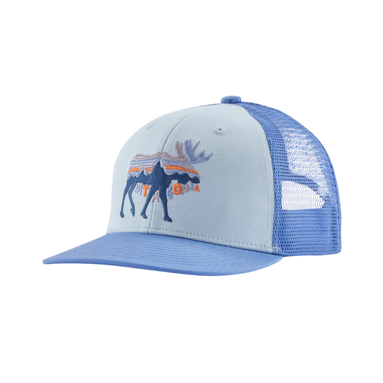 Kids' Trucker Hat - Fitz Roy Moose: Fleck Blue by Patagonia