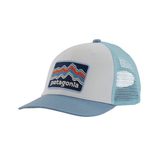 Kids' Trucker Hat - Ridge Rise Stripe: Light Plume Grey by Patagonia