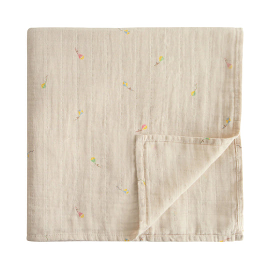 Organic Muslin Swaddle - Kites by Mushie & Co