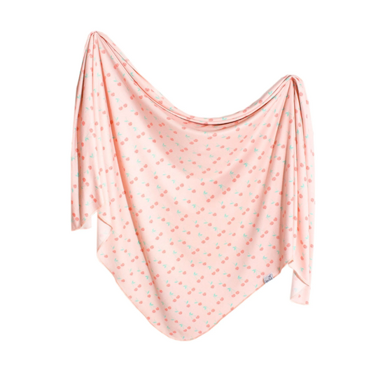 Knit Swaddle Blanket - Cheery by Copper Pearl
