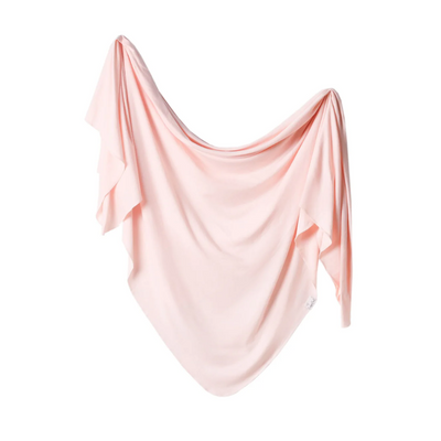 Knit Swaddle Blanket - Blush by Copper Pearl