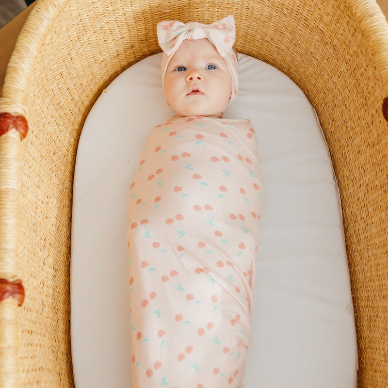 Knit Swaddle Blanket - Cheery by Copper Pearl