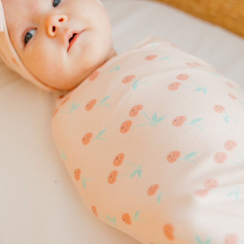 Knit Swaddle Blanket - Cheery by Copper Pearl