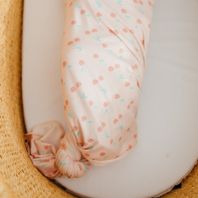Knit Swaddle Blanket - Cheery by Copper Pearl