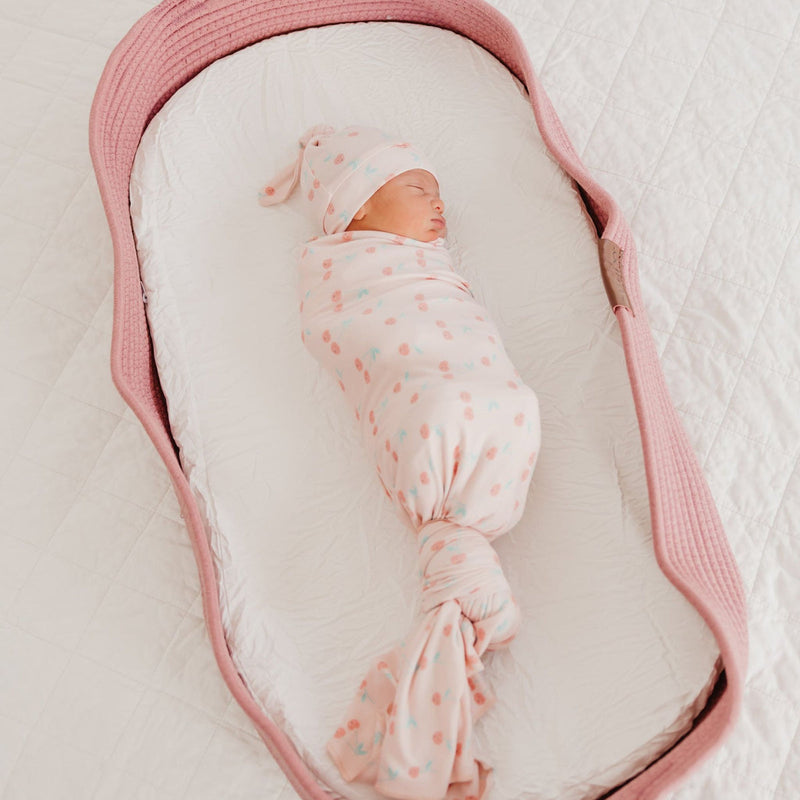 Knit Swaddle Blanket - Cheery by Copper Pearl