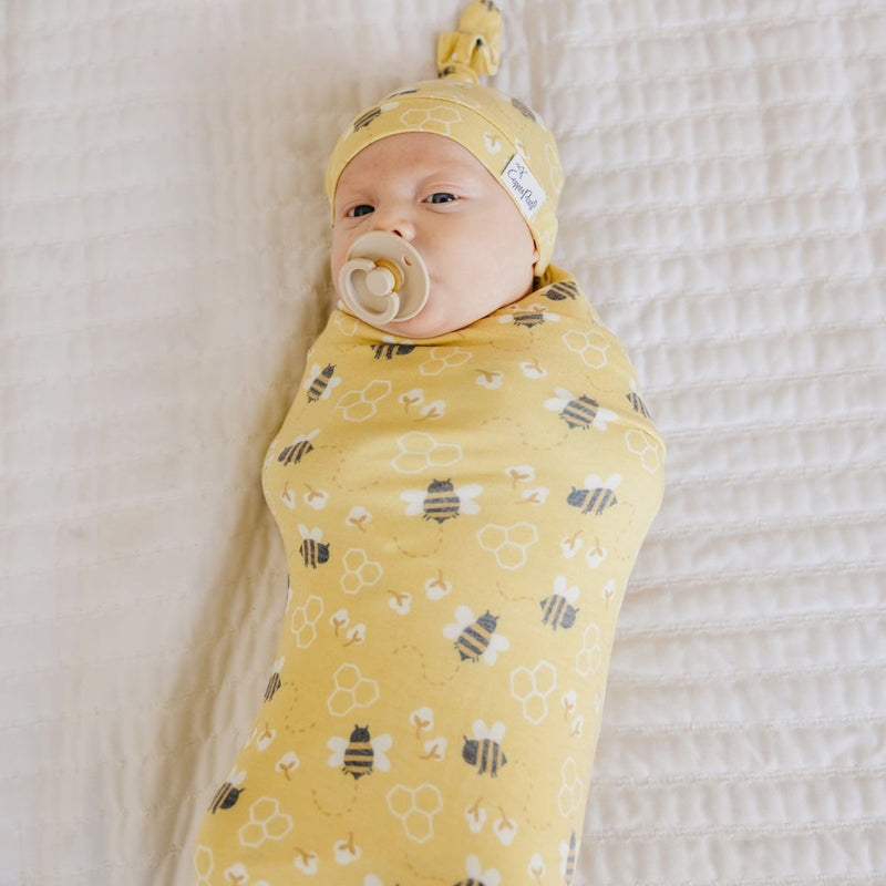 Knit Swaddle Blanket - Honeycomb by Copper Pearl