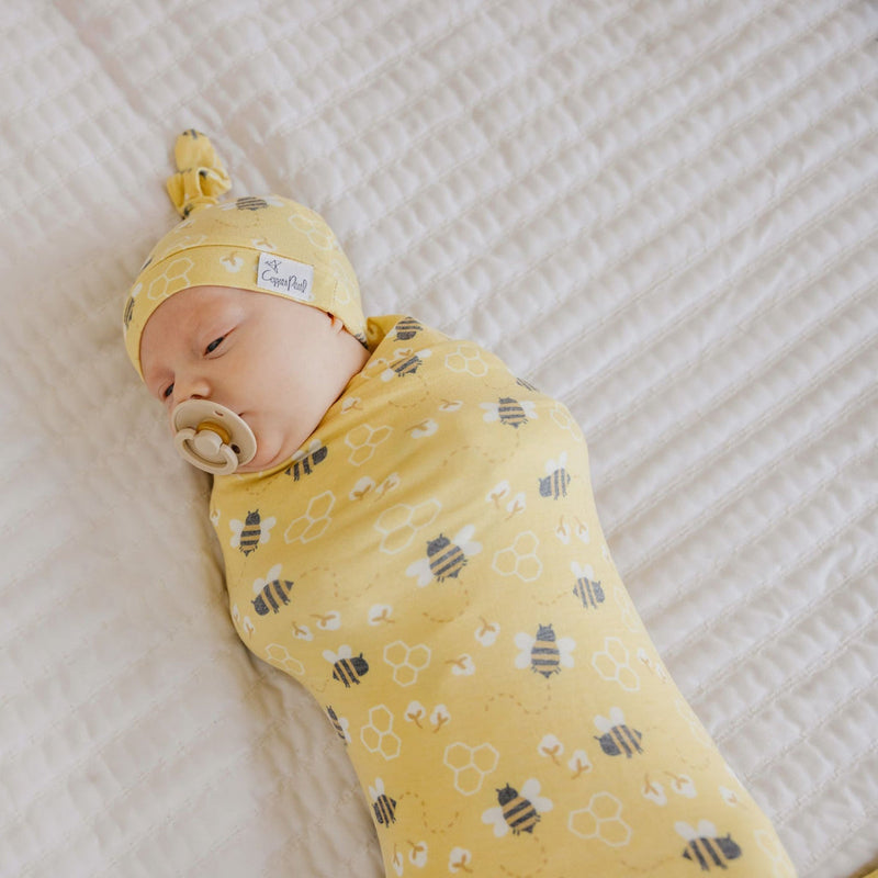 Knit Swaddle Blanket - Honeycomb by Copper Pearl
