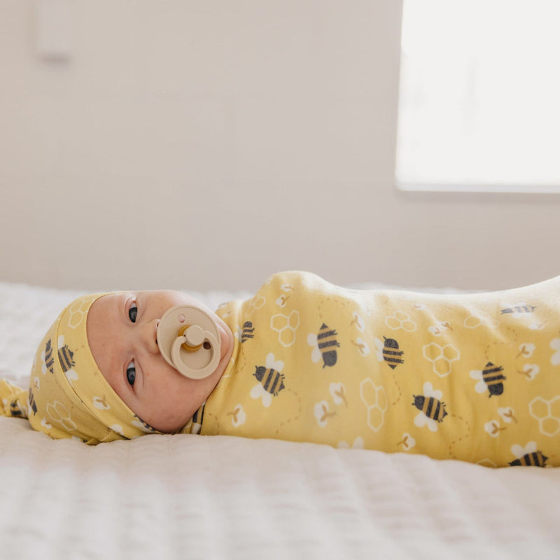Knit Swaddle Blanket - Honeycomb by Copper Pearl