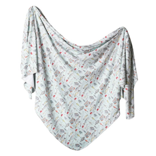 Knit Swaddle Blanket - Trout by Copper Pearl
